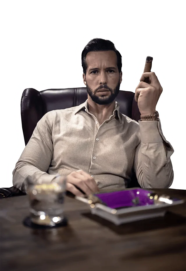 Royal Violet and Gold Ashtray