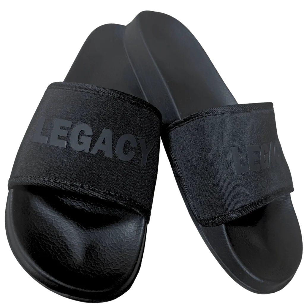 Black Sliders Sandals